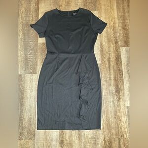 Elegant Black Dress with Ruffle Detail